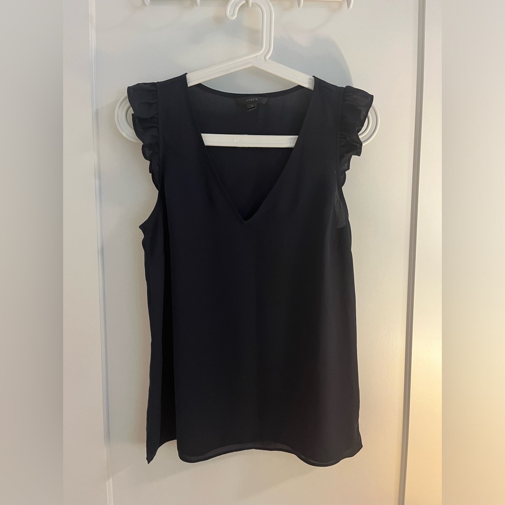 Navy J Crew Sleeveless Shirt